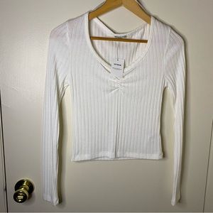 COTTON ON NWT Ruched Ribbed Long Sleeve
